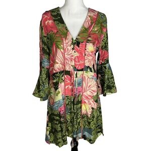 Maaji‎ By Anthropologie Hawaiian Dress Ecology Viscose Size S Multicolor